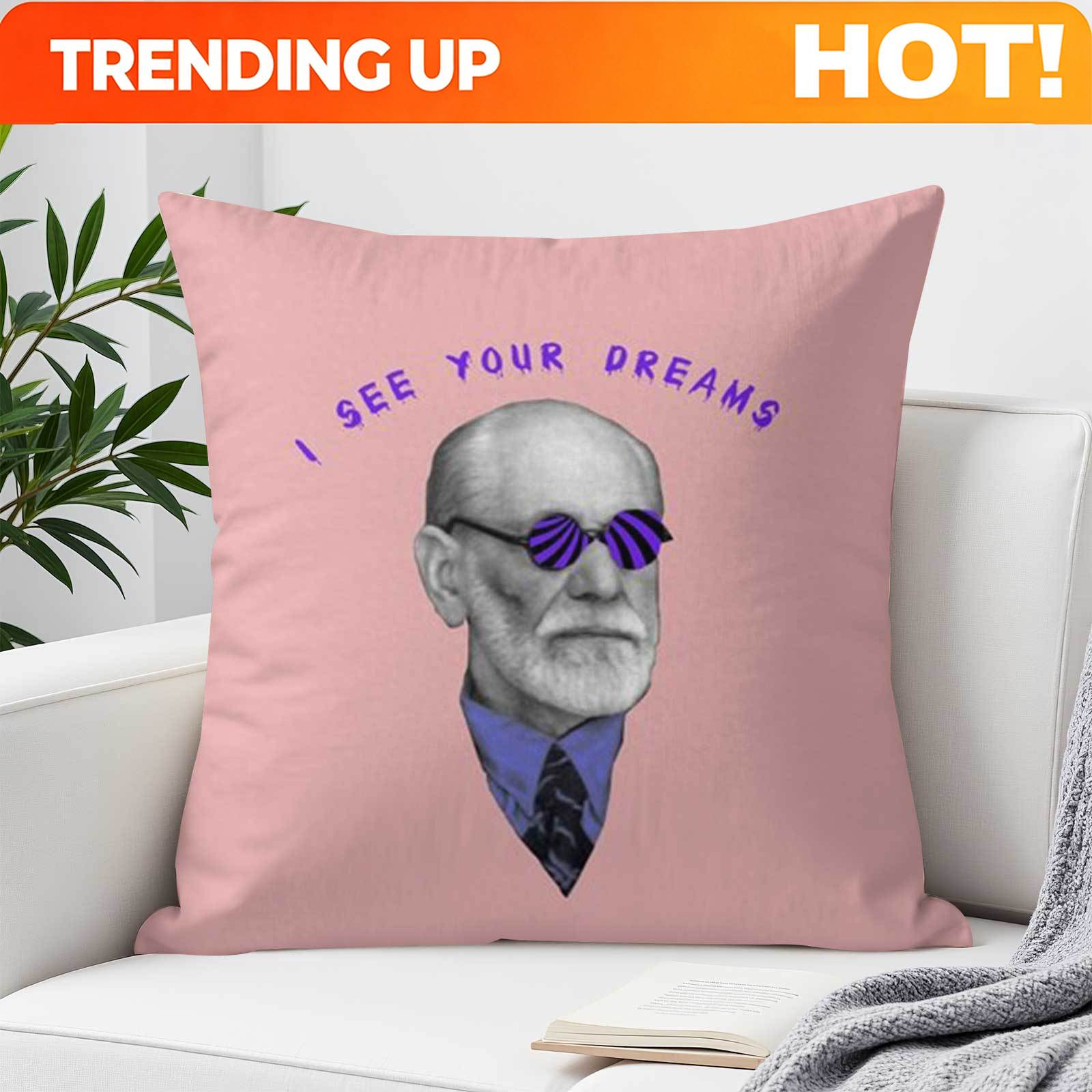 Throw Pillow - ปรับแต่งได้ 1 ชิ้น ปลอกหมอนอิงสี่เหลี่ยมพิมพ์ลาย I See