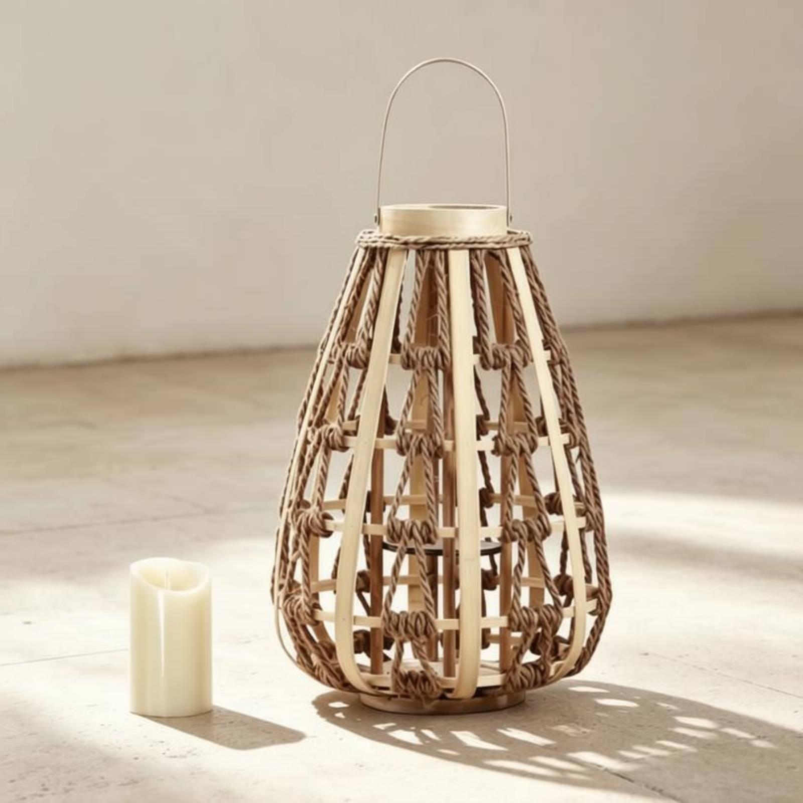 เชิงเทียนเชือกไม้ธรรมชาติ ดีไซ - Candle Holder Decor บทวิจารณ์และราคา