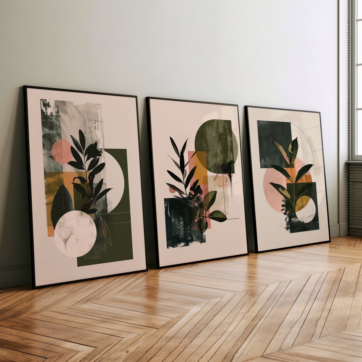 ชุด 3 ชิ้น/เซ็ต ภาพพิมพ์บนผ้าใ - Abstract Canvas Set บทวิจารณ์และราคา