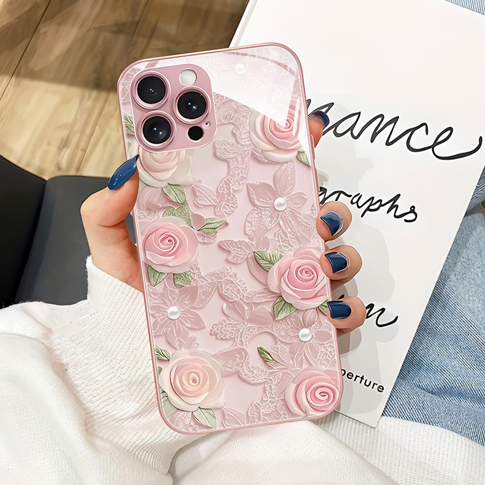 เคสโทรศัพท์กระจกนิรภัยลายดอกไม - Vase Decor บทวิจารณ์และราคา