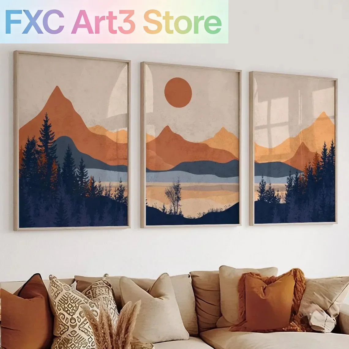 3 ชิ้น/เซ็ตไร้กรอบ, เทอร์ราคอต - Abstract Canvas Set บทวิจารณ์และราคา