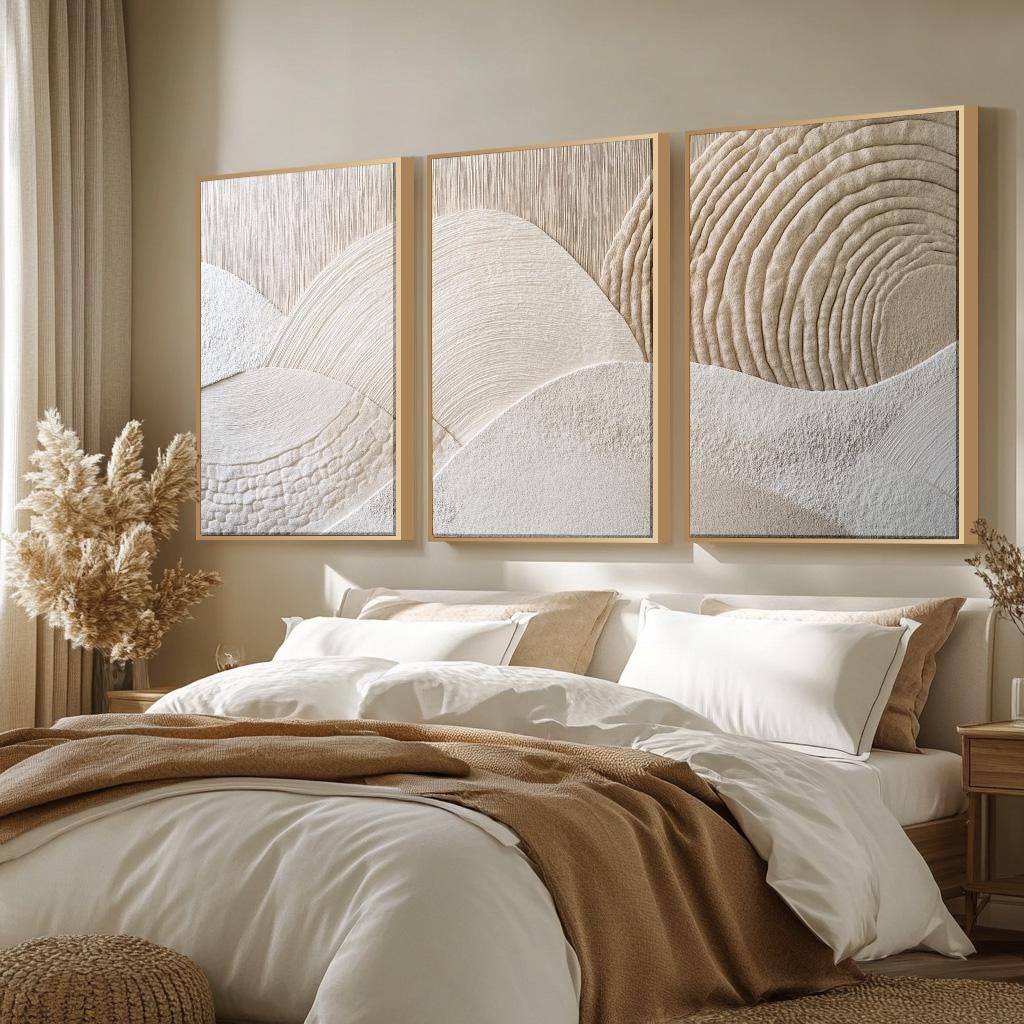 ภาพวาดบนผ้าใบไร้กรอบ 3 ชิ้น ชุ - Abstract Canvas Set บทวิจารณ์และราคา