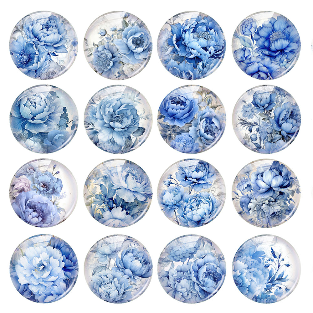 กระจกคาโบชองรูปดอกโบตั๋นสีน้ำเ - Vase Decor บทวิจารณ์และราคา