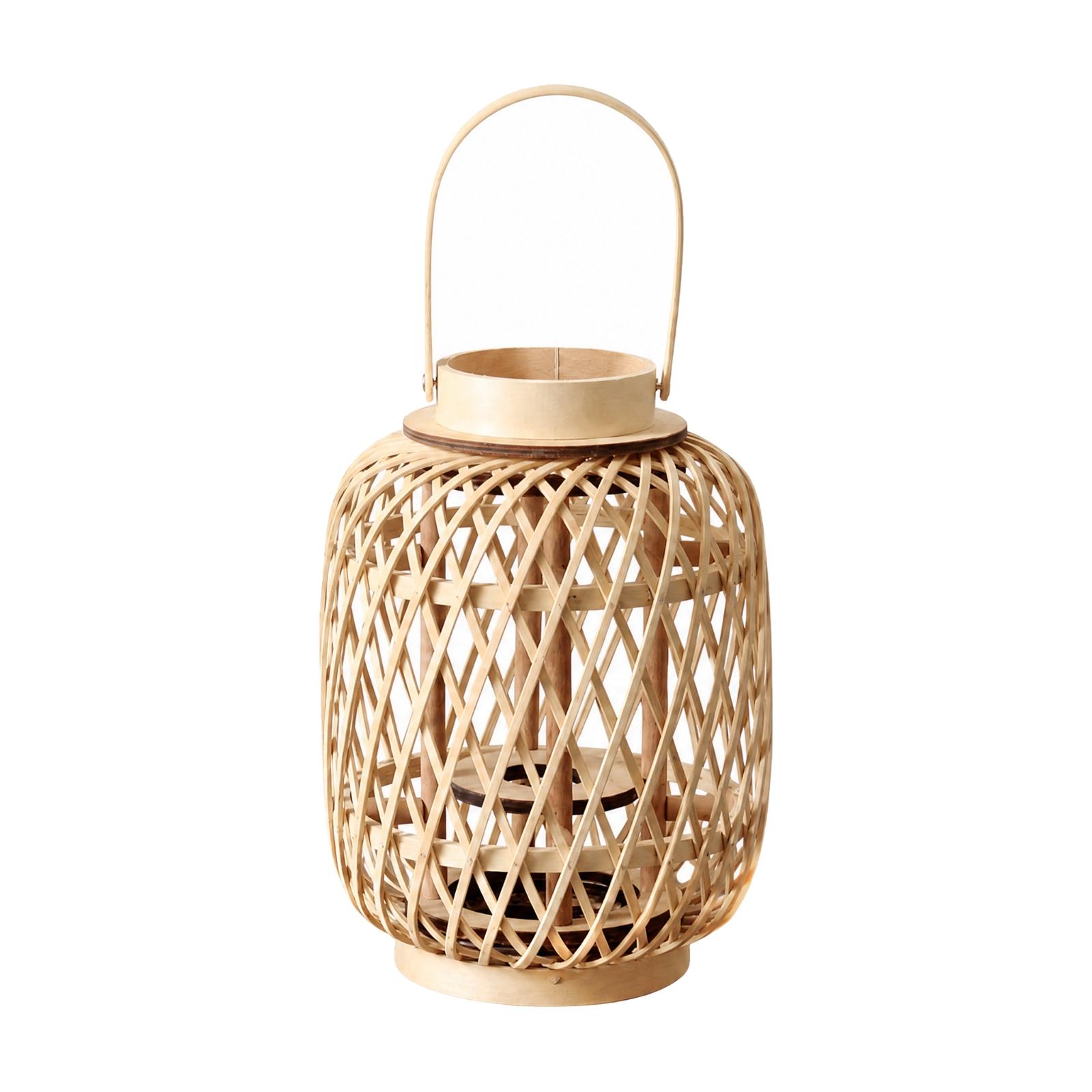 เชิงเทียนโคมไฟไม้ไผ่ ถักมือ ลา - Candle Holder Decor บทวิจารณ์และราคา