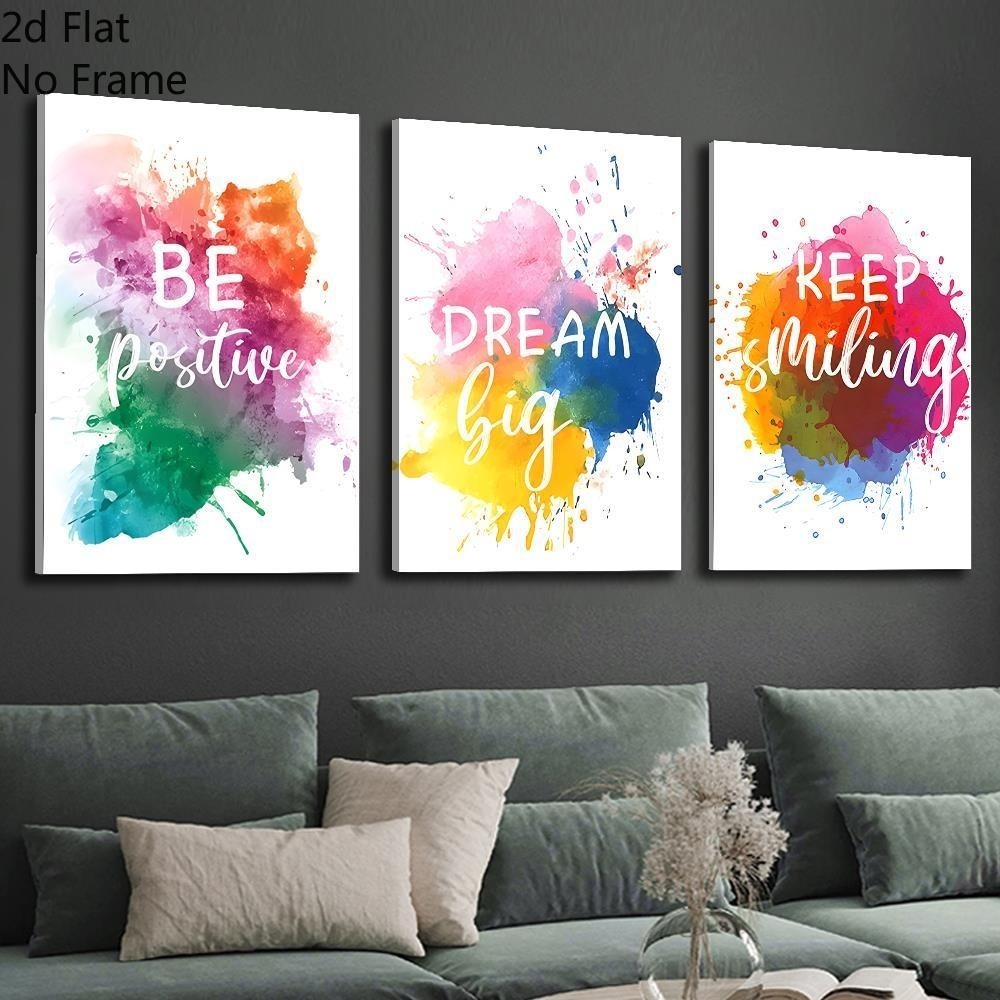 (ไม่มีกรอบ 3 ชิ้น) - ภาพพิมพ์แ - Abstract Canvas Set บทวิจารณ์และราคา