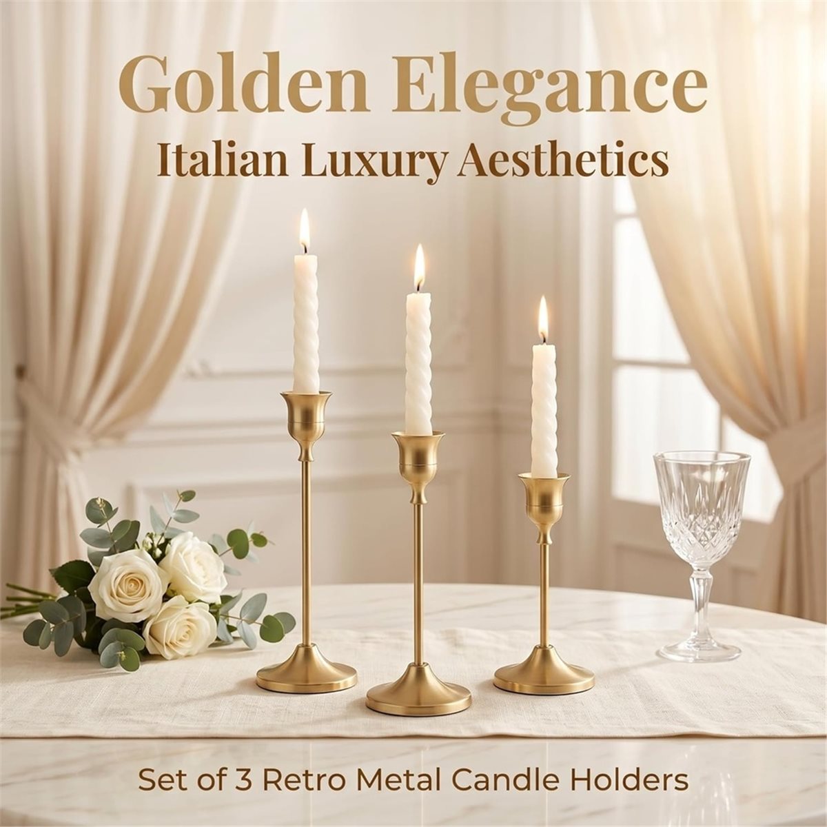เชิงเทียนสีทอง 12 ชิ้น, เชิงเท - Candle Holder Decor บทวิจารณ์และราคา
