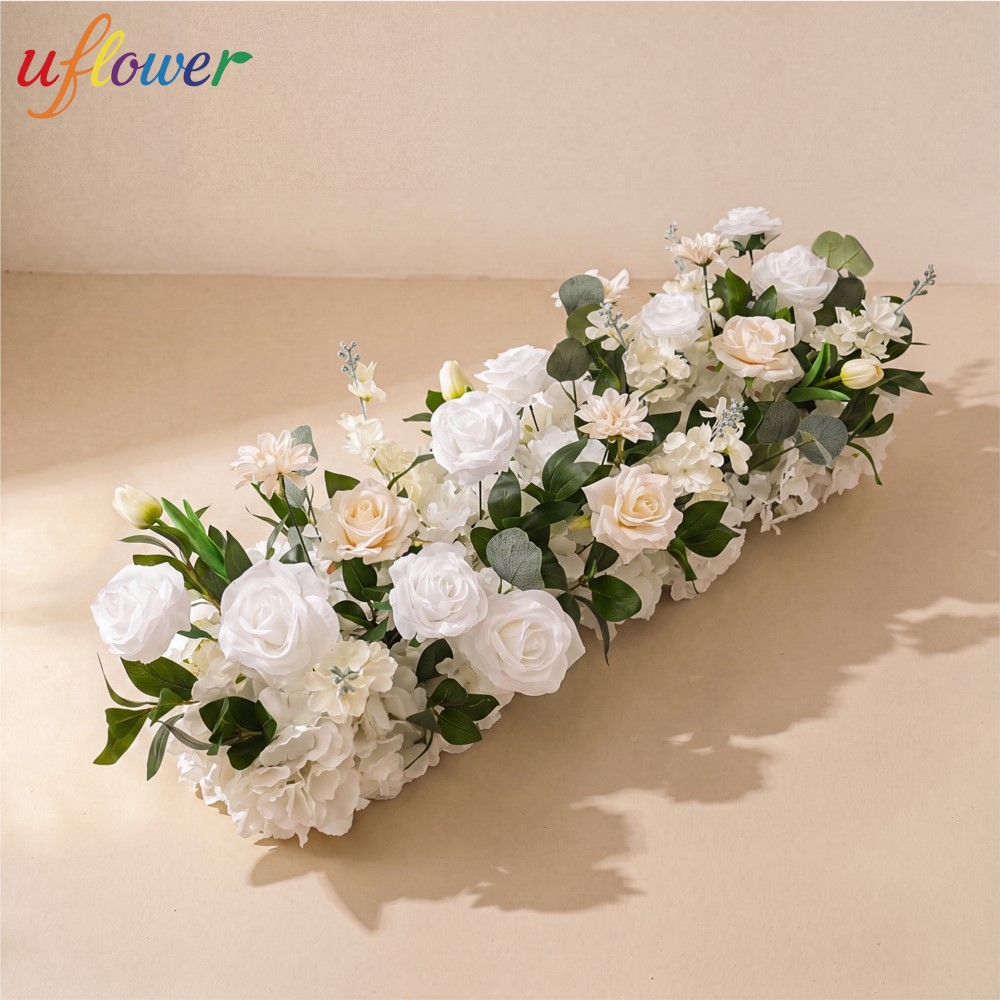 Uflower ดอกกุหลาบและใบไม้ประดิ - Table Runner บทวิจารณ์และราคา