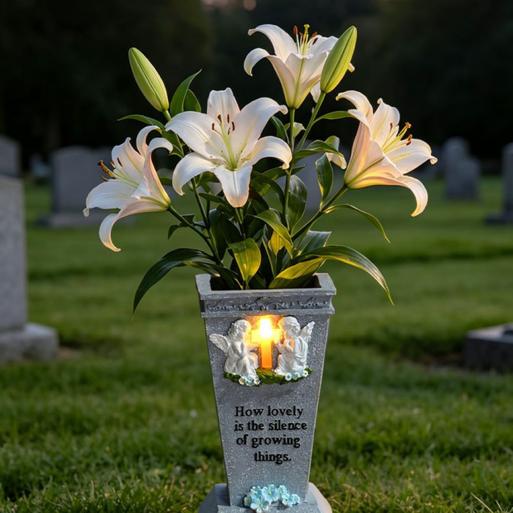 แจกันรูปไม้กางเขนพลังงานแสงอาท - Vase Decor บทวิจารณ์และราคา