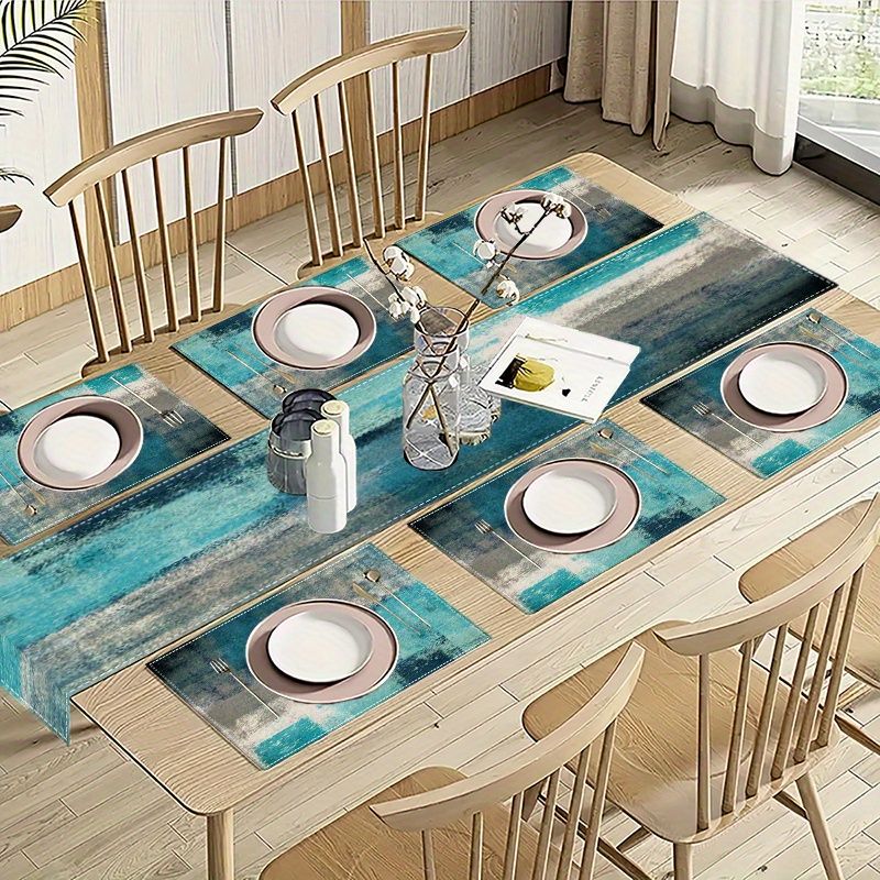 VIKAMA Morandi Abstract Ink Ta - Table Runner บทวิจารณ์และราคา