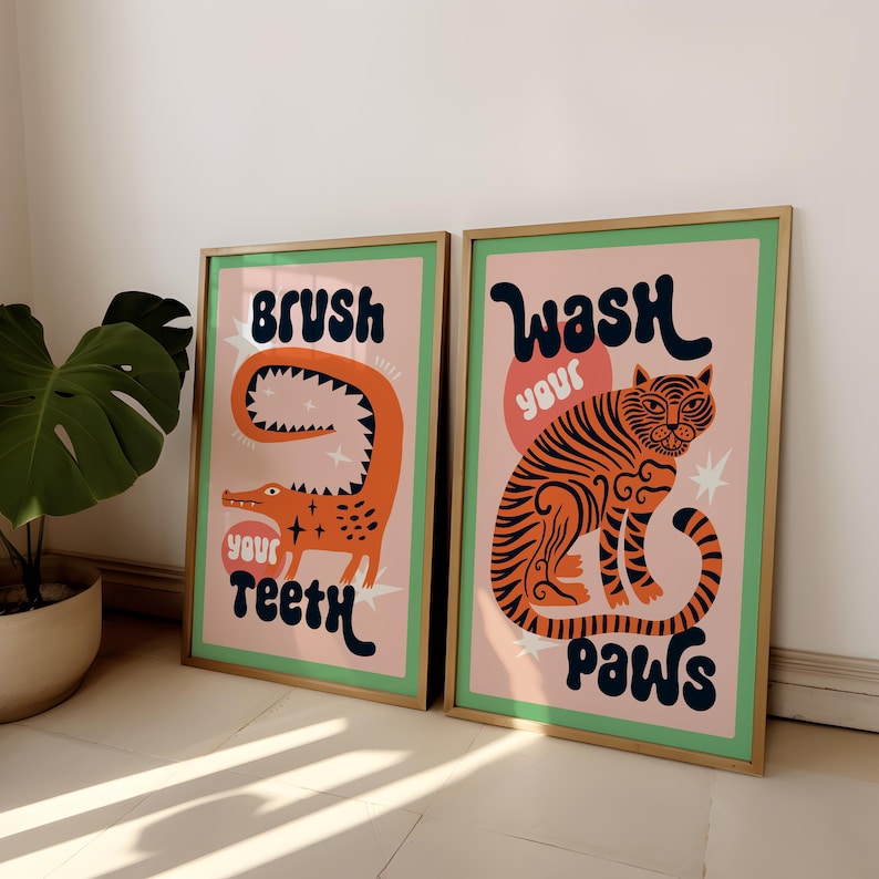 ภาพพิมพ์บนผ้าใบลายเสือล้างเท้า - Abstract Canvas Set บทวิจารณ์และราคา